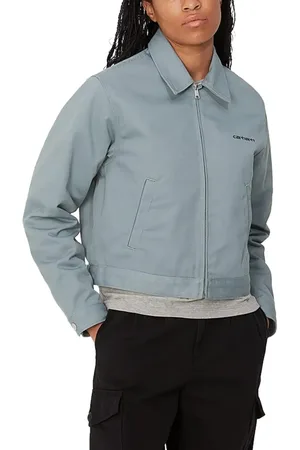 Carhartt Jassen, Dames, Grijs, S, Katoen, Script Jack in Dove Grey