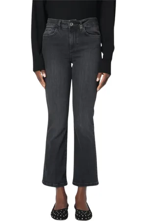 Liu Jo Jeans, Dames, Zwart, W28, Zwarte Bootcut Jeans voor Vrouwen