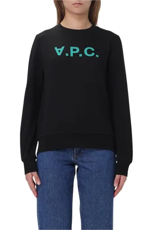 A.P.C. Sweatshirts & Hoodies, Dames, Zwart, S, Katoen, Zwarte Logo Sweatshirt voor Vrouwen