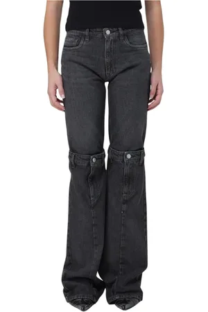 COPERNI Jeans, Dames, Zwart, M, Katoen, Zwarte Wide Leg Jeans