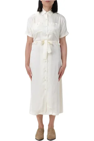 A.P.C. Kleedjes, Dames, Roze, S, Elegante Zijden Overhemdjurk