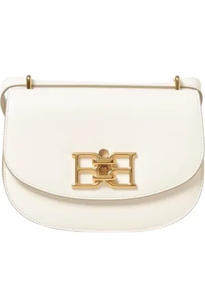 Bally Tassen, Dames, Wit, ONE Size, Leer, Witte leren schoudertas
