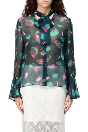 Liu Jo Blouses & Shirts, Dames, Blauw, M, Katoen, Stijlvol Shirt
