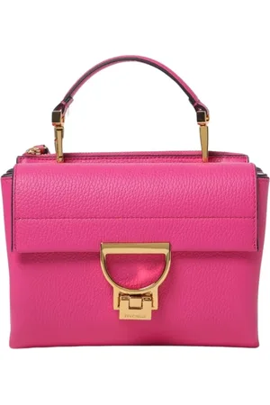 Coccinelle Tassen, Dames, Roze, ONE Size, Leer, Roze Mini Handtas met Ritssluiting