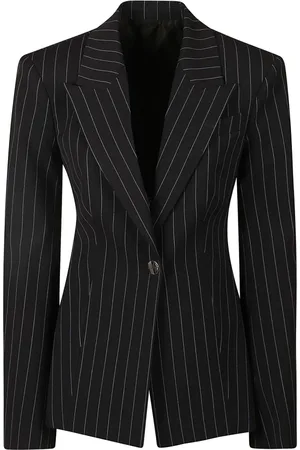 The Attico Jassen, Dames, Blauw, S, Polyester, Blazer Jas