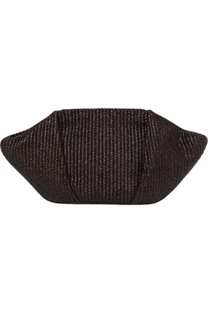 Brunello Cucinelli Tassen, Dames, Bruin, ONE Size, Bruin Geweven Clutch Tas