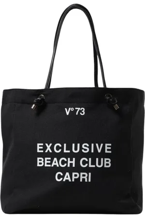 V°73 Tassen, Dames, Zwart, ONE Size, Stijlvolle Beach Club Tote Bag