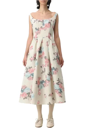 Serafini Kleedjes, Dames, , 2Xs, Bloemen A-Lijn Jurk