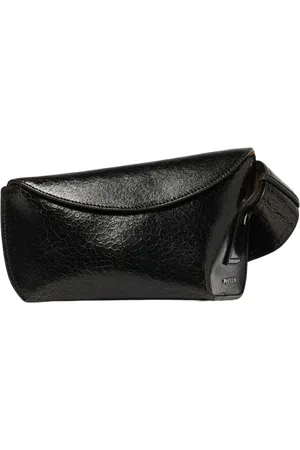 Alexander McQueen Tassen, Dames, Zwart, ONE Size, Leer, Leren Brillenkoker Beschermend