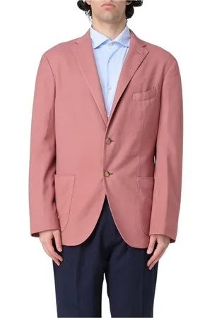 Boglioli Jassen, Heren, Roze, M, Katoen, Roze Katoenen Blazer