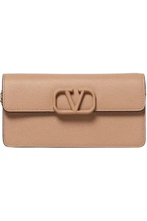 VALENTINO GARAVANI Tassen, Dames, Roze, ONE Size, Zwarte Chain Wallet Clutch Stijlvolle Crossbody