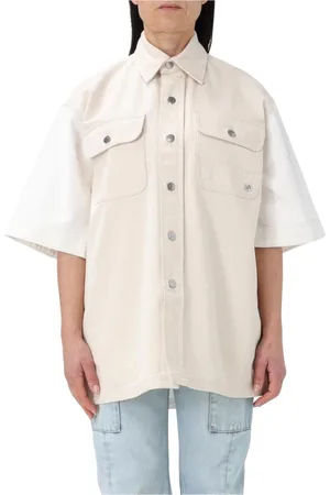 Stella McCartney Blouses & Shirts, Dames, , M, Katoen, Elegant Ivory Cotton Shirt