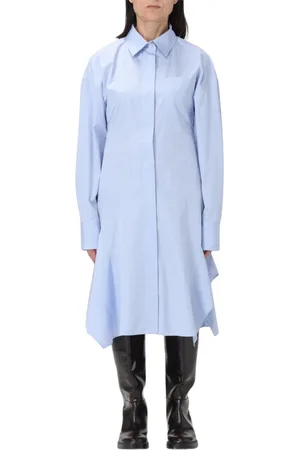 Stella McCartney Kleedjes, Dames, Blauw, S, Katoen, Blauwe Asymmetrische Jurk