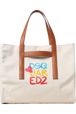 Dsquared2 Tassen, Dames, , ONE Size, Leer, Logo Tote Bag