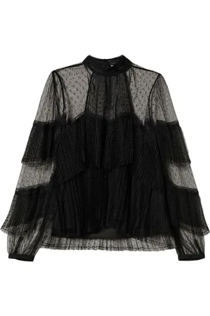 Twin-Set Blouses & Shirts, Dames, Zwart, 2Xs, Zwart Sweater Set