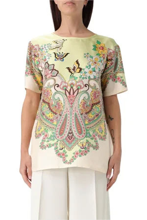Etro Tops, Dames, Veelkleurig, XS, Bloemen Top