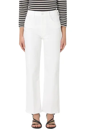 Mother Jeans, Dames, Wit, W30, Witte Distressed Skinny Jeans