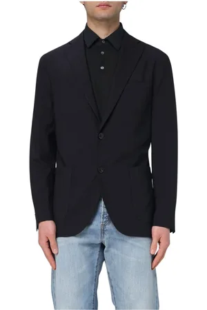 Boglioli Jassen, Heren, Blauw, M, Klassieke Zwarte Jas voor Mannen