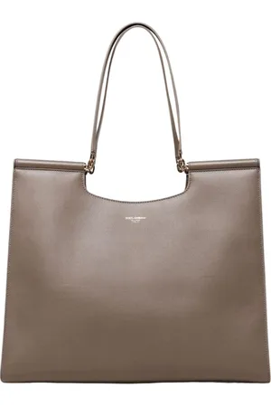 Dolce & Gabbana Tassen, Dames, Grijs, ONE Size, Leer, Grijze Elegante Dames Handtas