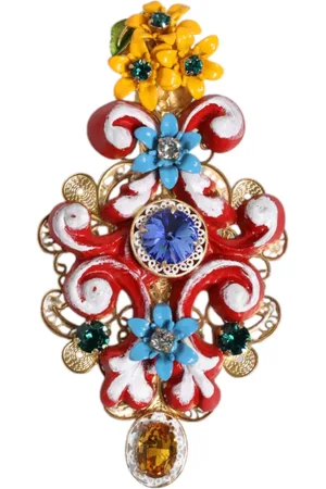 Dolce & Gabbana Accessoires, Dames, Veelkleurig, ONE Size, Kristal Haarklem Lente