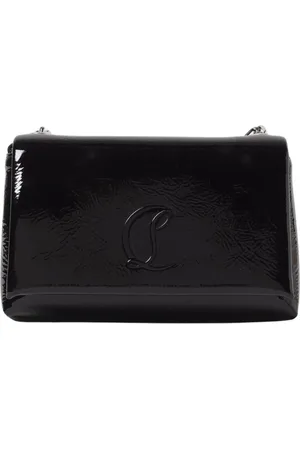 Christian Louboutin Tassen, Dames, Zwart, ONE Size, Leer, Zwarte Patentleren Crossbody Portemonnee