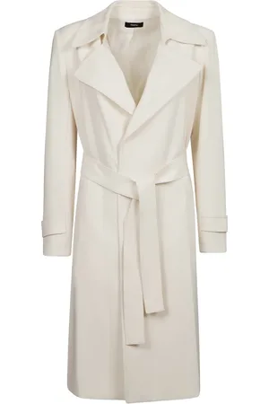 THEORY Mantels, Dames, Wit, L, Oaklane Trenchcoat met Riem