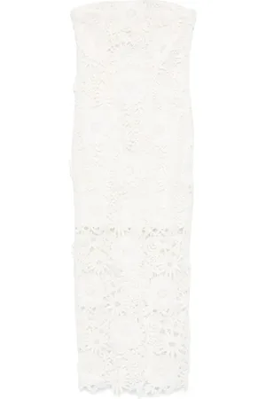 ROTATE Kleedjes, Dames, Wit, L, Polyester, Elegante Ivoor Jurk voor Vrouwen