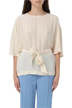 Liu Jo Blouses & Shirts, Dames, Roze, S, Blush Zijden Blouse met Riem