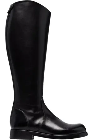 ALBERTO FASCIANI Schoenen, Dames, Zwart, 37 EU, Leer, Luxe Leren Kniehoge Laarzen