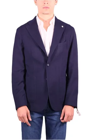 Manuel Ritz Jassen, Heren, Blauw, XL, Katoen, Blauwe Ongevoerde Blazer Nuvola Lijn