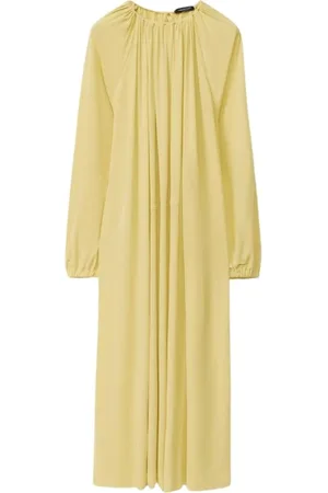 Fabiana Filippi Kleedjes, Dames, Geel, S, Elegante Zwarte Maxi Jurk