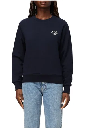 A.P.C. Sweatshirts & Hoodies, Dames, Blauw, S, Katoen, Blauwe Rue Madame Paris Sweatshirt