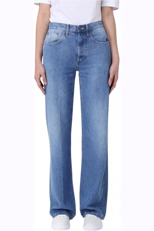 Dondup Jeans, Dames, Blauw, W26, Katoen, Blauwe Wide Leg Jeans voor Vrouwen
