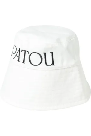 Patou Accessoires, Dames, Wit, M, Katoen, Elegant Logo Bucket Hat