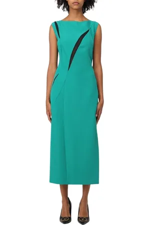 Roberto Cavalli Kleedjes, Dames, Groen, M, Elegante Groene Asymmetrische Jurk
