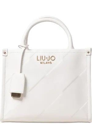 Liu Jo Tassen, Dames, Wit, ONE Size, Leer, Elegante Gewatteerde Tote Tas