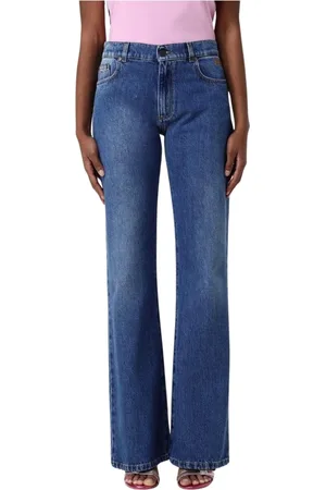Msgm Jeans, Dames, Blauw, XS, Katoen, Stijlvolle Flare Jeans voor Vrouwen