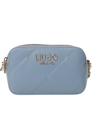 Liu Jo Tassen, Dames, Blauw, ONE Size, Denim, Denim Crossbody Tas met Kettingriem