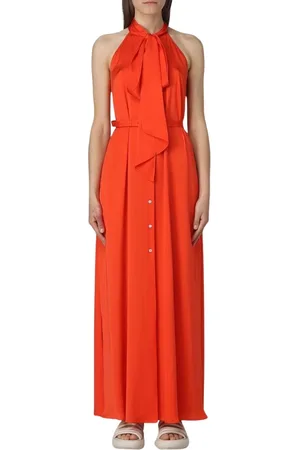 Aspesi Kleedjes, Dames, Rood, S, Elegante Zijden Overhemdjurk Vrouw Rood