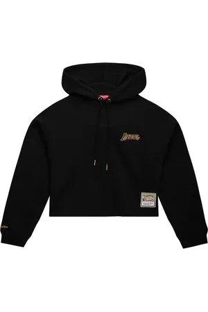 Mitchell & Ness Sweatshirts & Hoodies, Dames, Zwart, M, NBA Dames Lakers Crop Hoodie