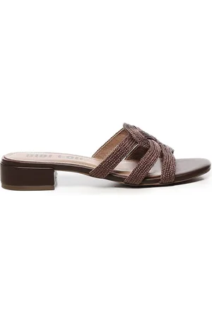 Bibi Lou Schoenen, Dames, Bruin, 38 EU, Bruine Blokhak Sandalen