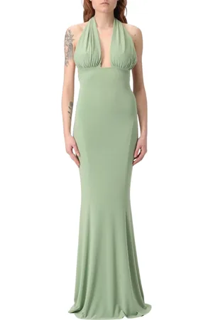 Norma Kamali Kleedjes, Dames, Groen, S, Groene Bodycon Midi Jurk