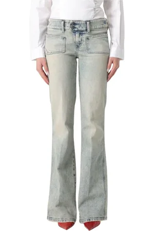 Diesel Jeans, Dames, Blauw, W29, Katoen, Lichte Wijd uitlopende Spijkerbroek