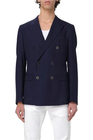 Dolce & Gabbana Jassen, Heren, Blauw, M, Klassieke Double-Breasted Blazer