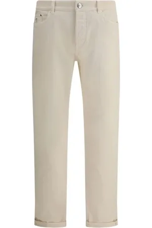 Brunello Cucinelli Jeans, Heren, , XL, Katoen, Klassieke Jeans met Omslagzoom