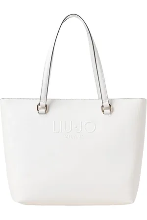 Liu Jo Tassen, Dames, Wit, ONE Size, Leer, Zwarte Schoudertas Stijlvol en Praktisch