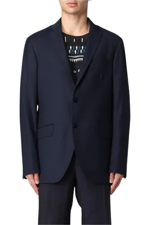 Etro Pakken, Heren, Blauw, L, Linnen, Blauwe Linnen Blazer voor Mannen