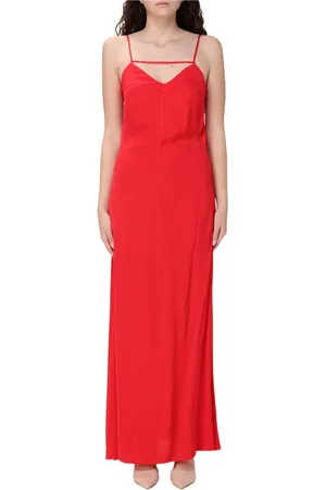 Twin-Set Kleedjes, Dames, Rood, S, Elegante Jurk voor Vrouwen
