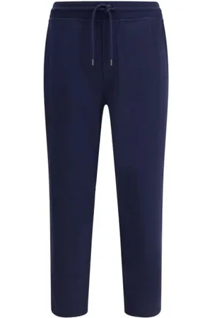 Brunello Cucinelli Broeken, Heren, Blauw, M, Kasjmier, Luxe Cashmere Zijden Trainingsbroeken met Zakken