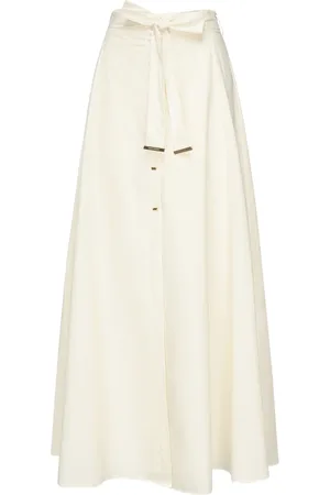 Guess Rokken, Dames, , 2Xs, Uitlopende Rok met Gouden Knoopsluiting